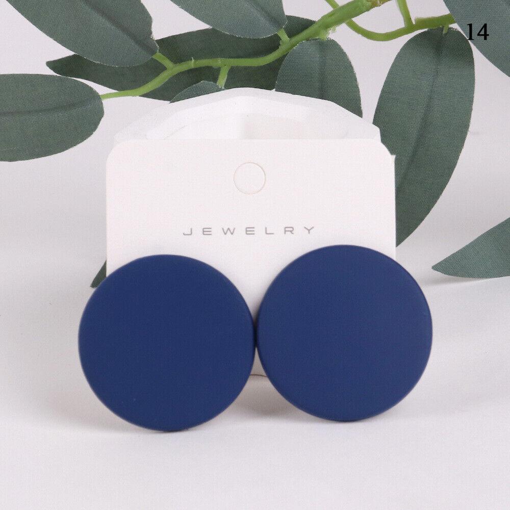 

Простые акриловые серьги-гвоздики, модные женские серьги, ювелирные изделия ярких цветов