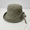 Spring and Summer Plaid Crimped Bucket Hat Women's Big Eaves Quick-drying Sunshade Sunscreen Basin Hat