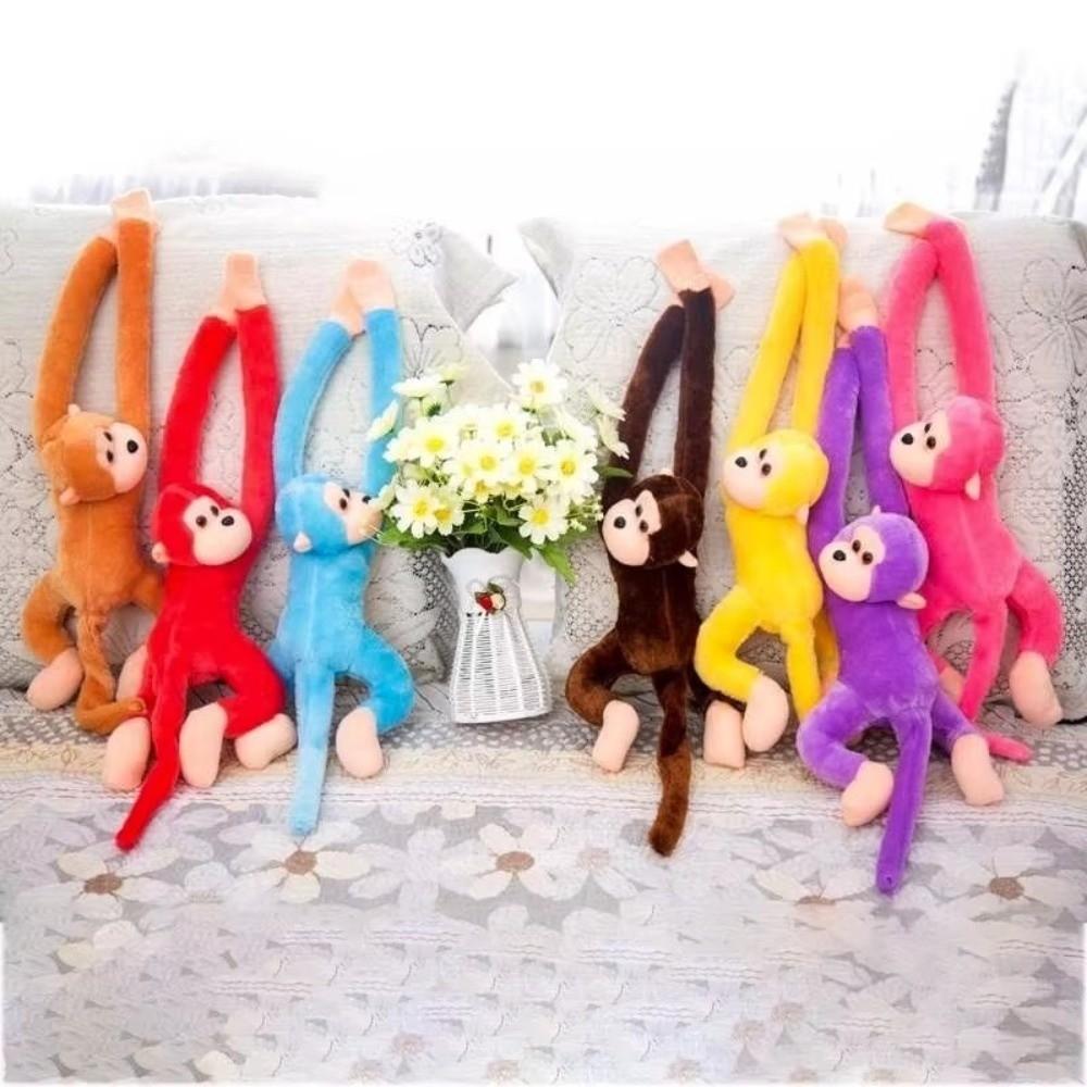Colorful Long Arm Monkey DIY Long-armed Monkey Ornaments Plush Monkey Toys Children's Stuffed Animal Toy