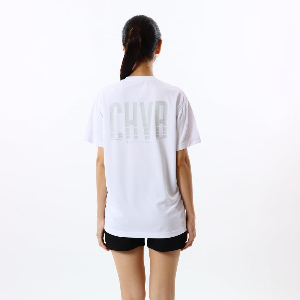 Champion Volleyball Short Sleeve with a Round Antibacterial and Odor Graphic Print Men's T-Shirt, White, C3-ZV304, Neck, Resistant, Quick-Drying