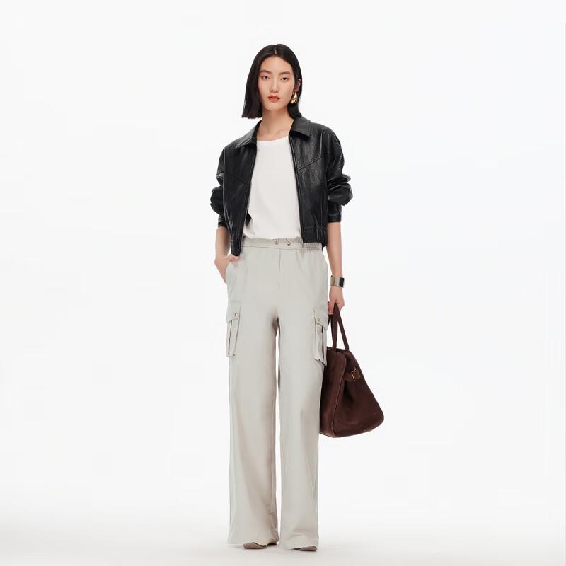 VEROMODA Women s High-Waisted Loose Cargo Pants M