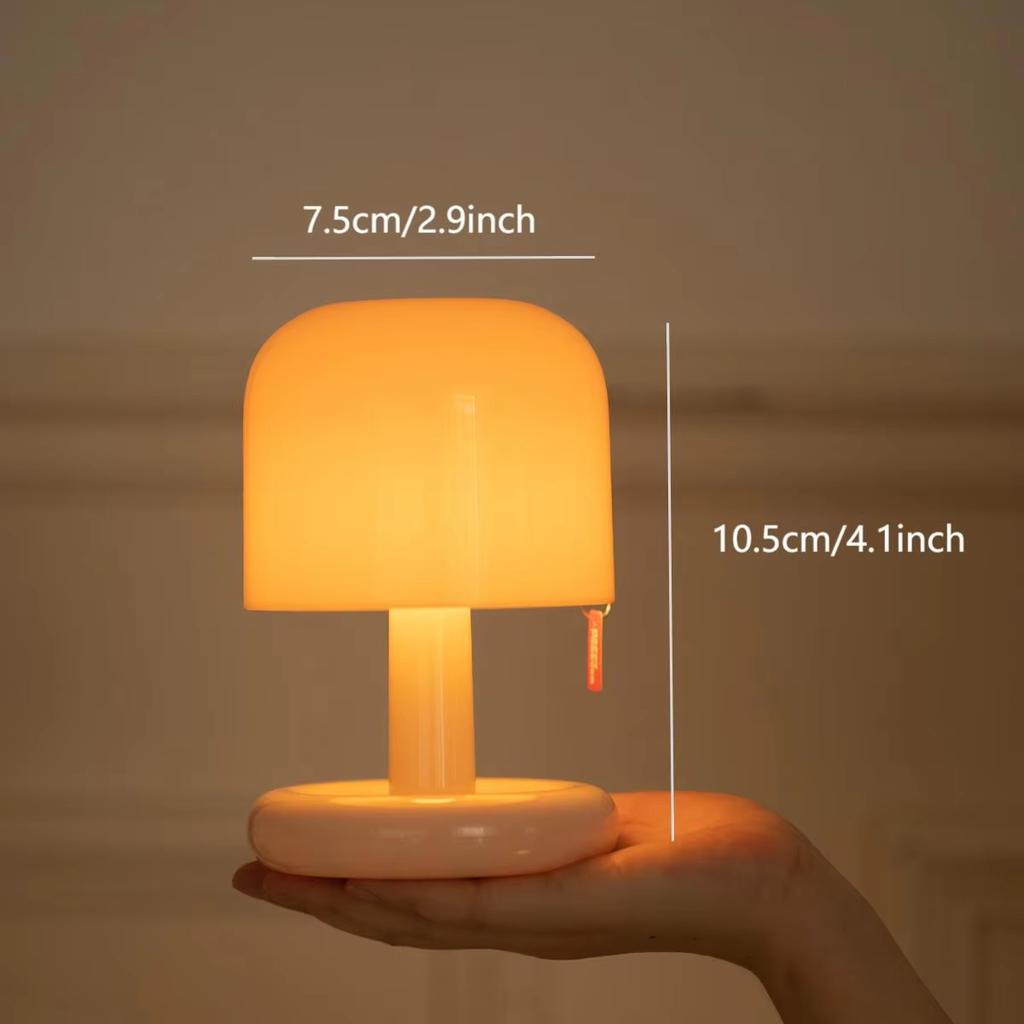 Mini Mushroom Night Light,Rechargeable LED Sunset Projection Lamp,Romantic Desktop Nightlight,Home Decor,Bedroom,Nursery,Gift