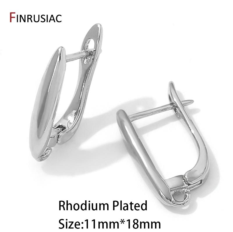 

18K Gold Plated Brass Smooth Earwire Fasteners Earring Hooks Clasps,Earring Fixtures,DIY Women Shvenzy Earrings Making Supplies 1 Pair