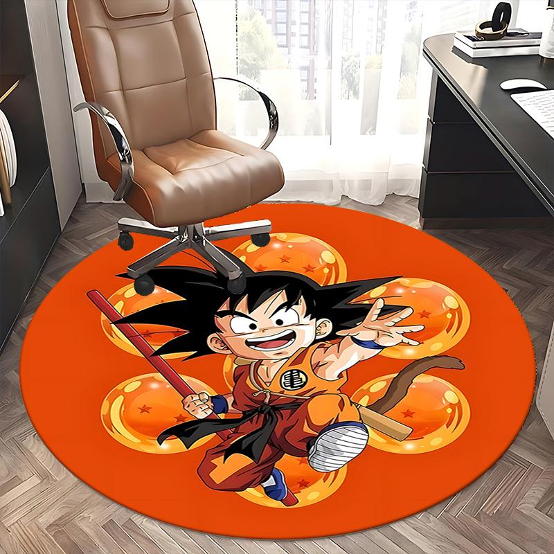 Dragon Ball Z Goku Chair Mat Round Carpet - Anime Decor for Home Office Living Room Bedroom Gift0483b