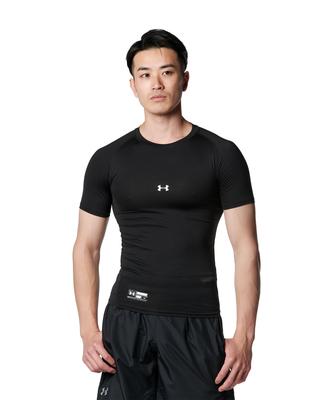 UA HG ARMOUR COMP SS CREW PK 001 Japan LG To Japanese Size Men's (equivalent L)