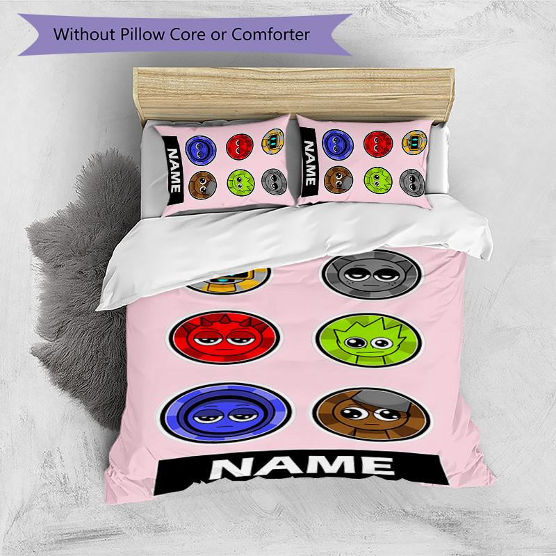 3pcs SPRUNKI10 Cover Set - Personalized Name, HD Printed Bedding with 1 Cover and 2 Pillowcases - Perfect for Home Decor, Easy Care