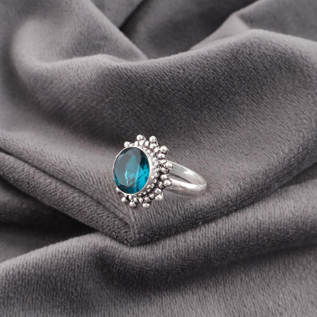 Apatite Handmade Silver Jewelry, 925 Sterling Silver Ring, Handmade Beautiful Gemstone Jewelry, Apatite Ring For Her