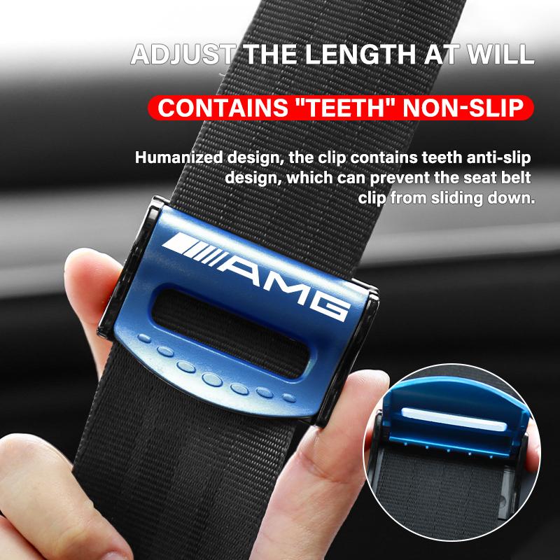 Car Safety Seat Belt Buckle Clip Seatbelt Stopper Adjuster Clip For Mercedes Benz AMG W212 W205 W246 W177 W176 W213 GLC GLE GLS ML Welcome Laser Lamp