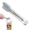Stainless Steel Ice Tongs with Silicone Tips Food-Grade Kitchen Tool for Sugar Cubes Ice Eggs Non-Slip Egg Shell Remover