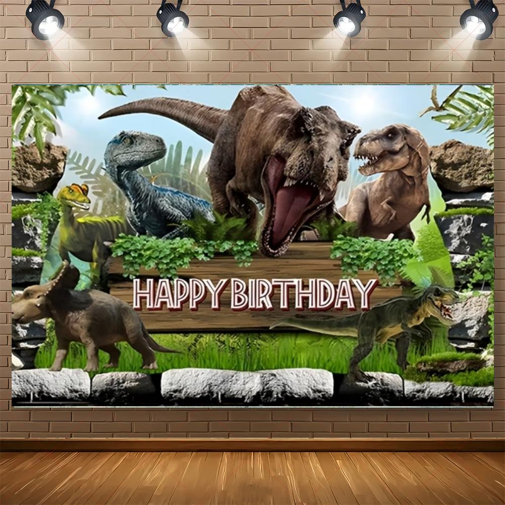Jurassic Dinosaur Theme Birthday Party Decorations Backdrop Dinosaur Jungle Supplies Background Poster Photography Prop Kid Gift
