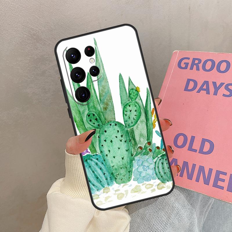 Succulents and Cactus For Samsung Galaxy S22 S23 Ultra S21 FE Note 10 20 Ultra S8 S9 S10 Plus S20 FE Phone Case