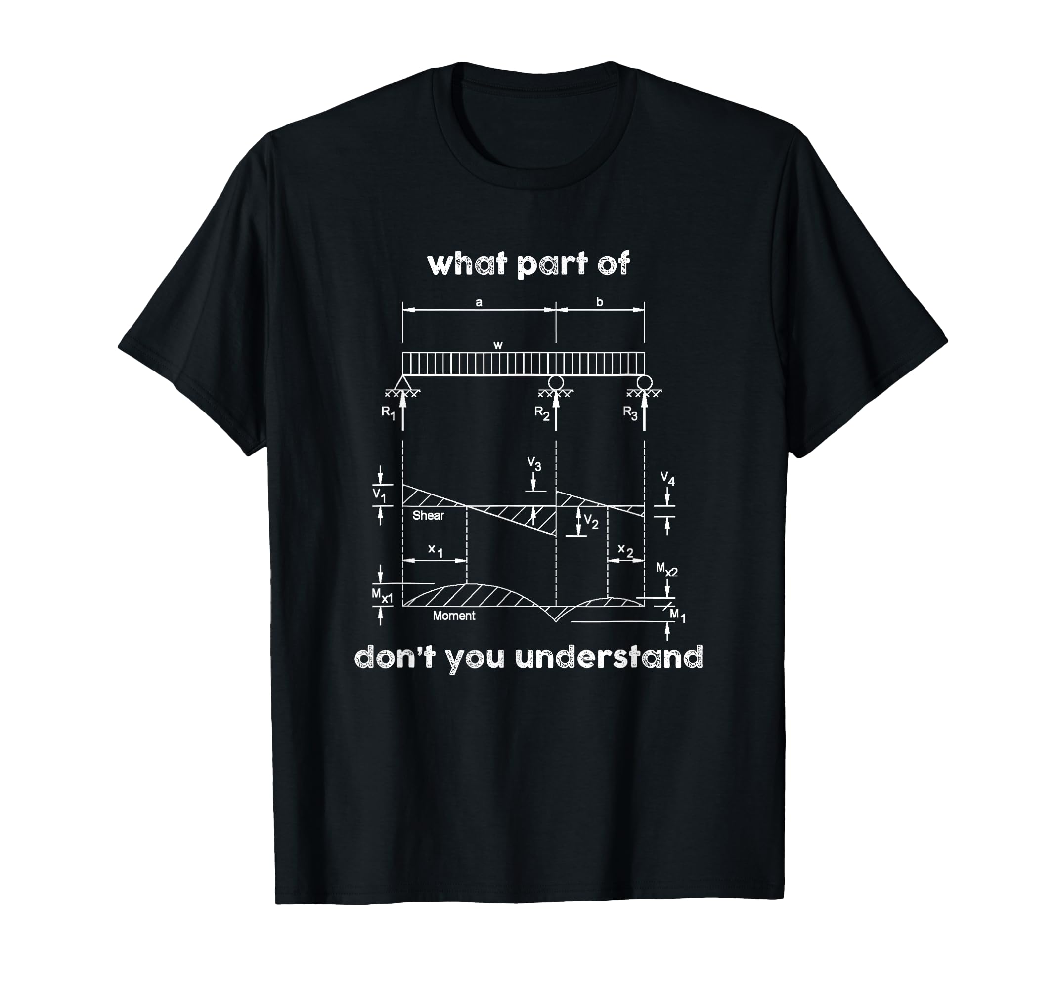 

Funny Civil Engineering Continuous Beam T-Shirt чорний