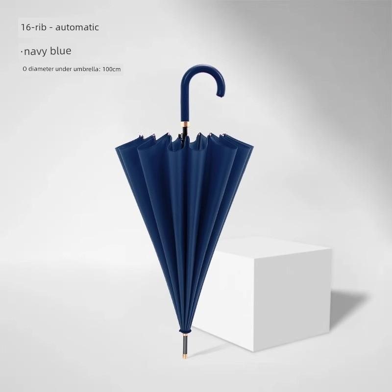 Super Strong Sun Protection Umbrella, Large 24-Rib Curved Hook Long Handle Umbrella for Men, Extra Large Size, Home Use, Thickened, Reinforced