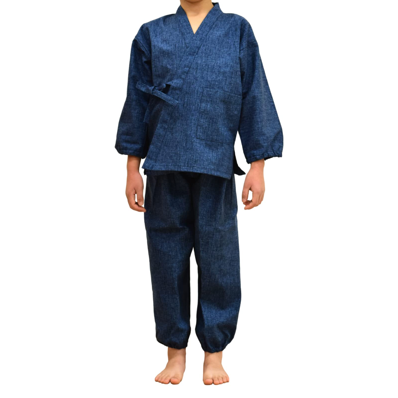 

Kids 150 Tsumugi Weave Made in Japan [Ai Ai] Samue, Style, (150, ВМС) тёмно-синий