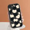Lovers Black White Love Heart Square Ladder Silicone Phone Case for iPhone Samsung Galaxy Xiaomi Redmi POCO HUAWEI Honor Shockproof Rubber Cover