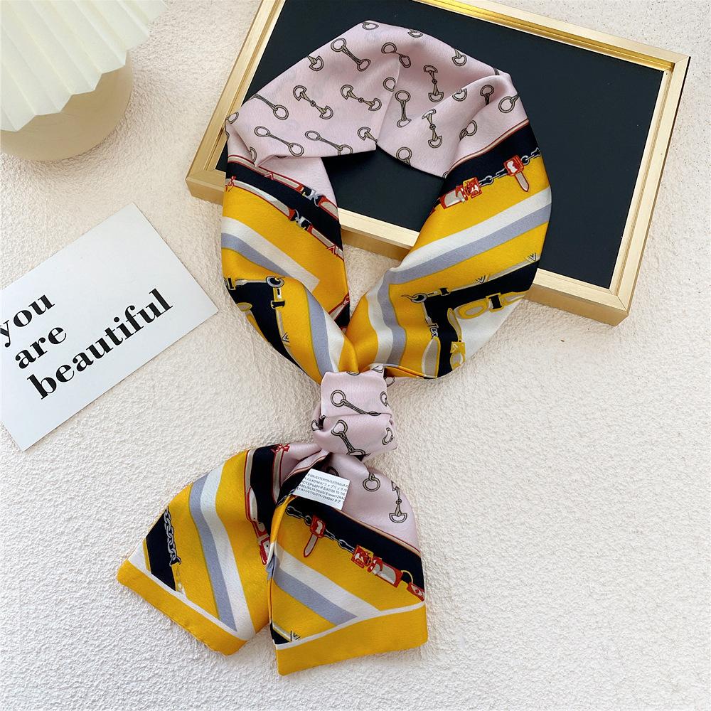 New Scarves Silk Scarves Women'S Spring And Autumn Season Long Decorative Professional Scarves Summer Thin Styles Paired With Shirts Stylish