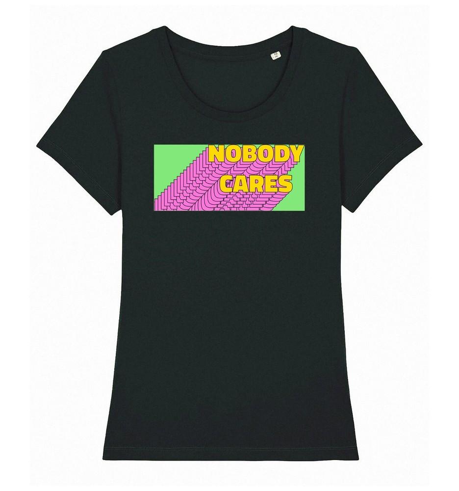 

Футболка женская Nobody Cares Саркастический слоган Сарказм Дамы Хлопок Эко L