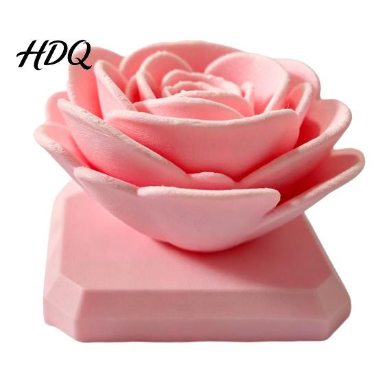 Small Space-saving Rose Decoration Flower Ornament Stable Base Non-Slip Compact 3D Printed