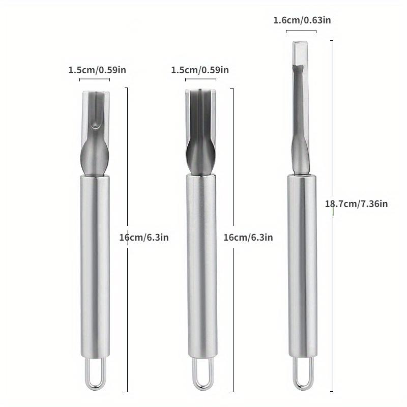 1 Stück Obst- und Gemüseschnitzmesser, Schnitzwerkzeug, Edelstahl-Schnitzmesser, Wassertropfenförmig Blütenblattförmig Gurke und Karotte