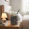Nordic Style Flower-Insertable Clock Minimalist Square Table Clock Desktop Vase Clock  Living Room