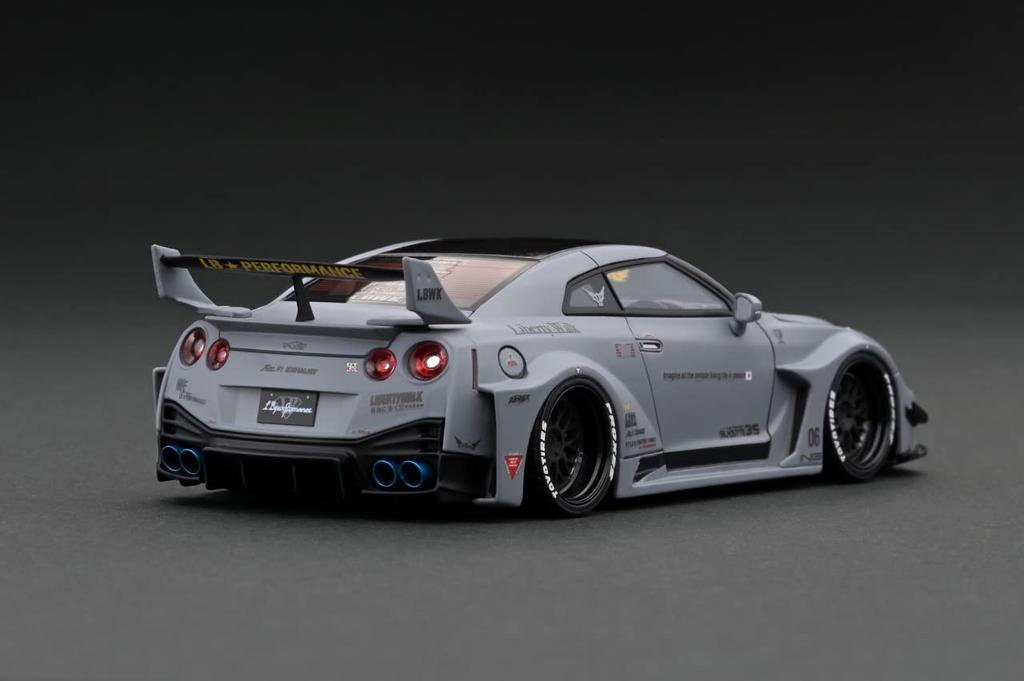 ignition model WORKS GT Nissan Matte Gray Finished Model 1/43 LB-Silhouette 35GT-RR