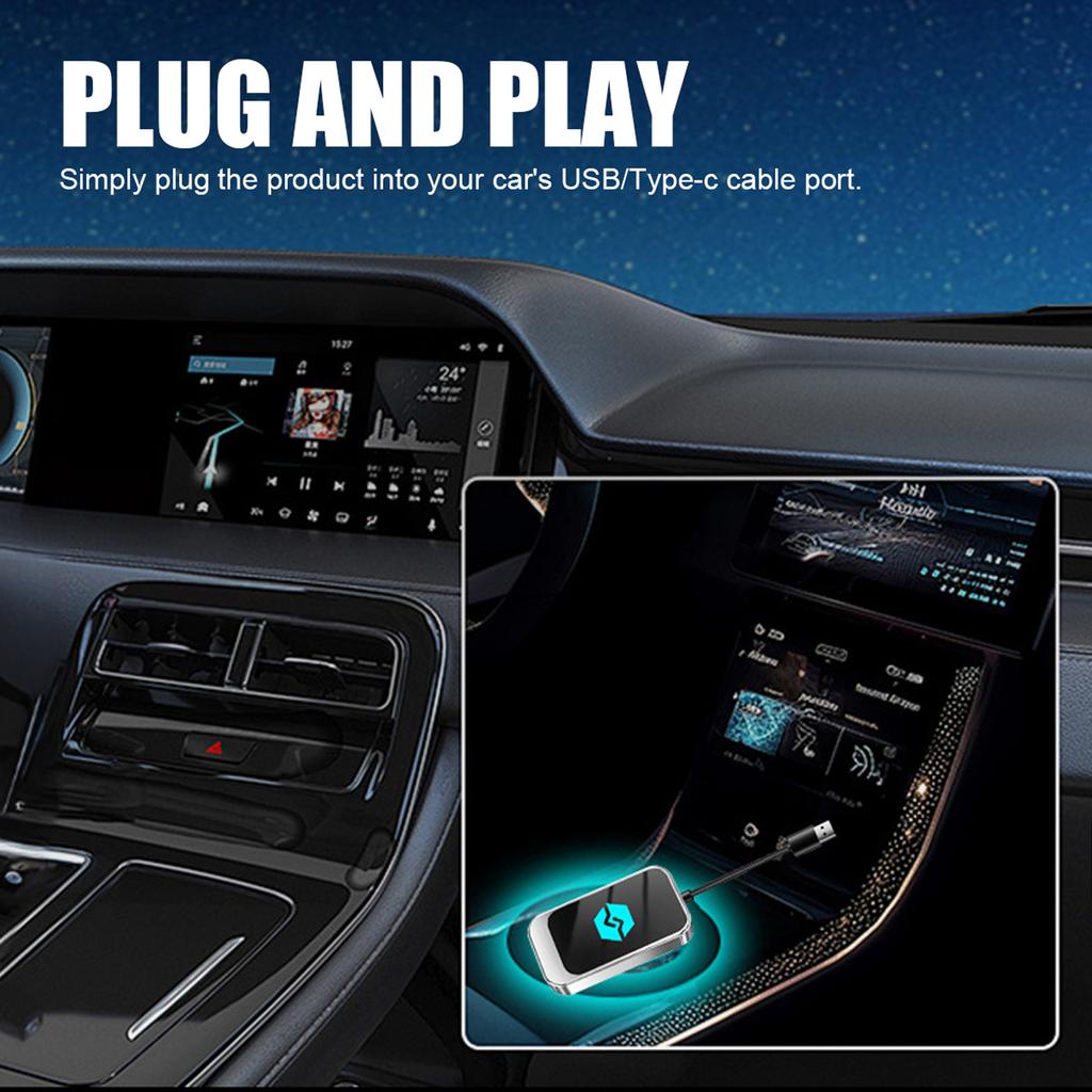2in1 USB Wireless Car/Play Auto Car Adapter For Android & Car/play