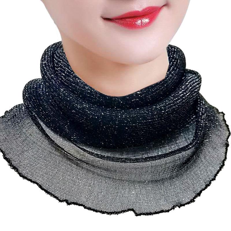 

Женский шелковый снуд-шарф: Универсальная защита от солнца для ушей, тонкий пуловер-бафф и вуаль для весны/лета.