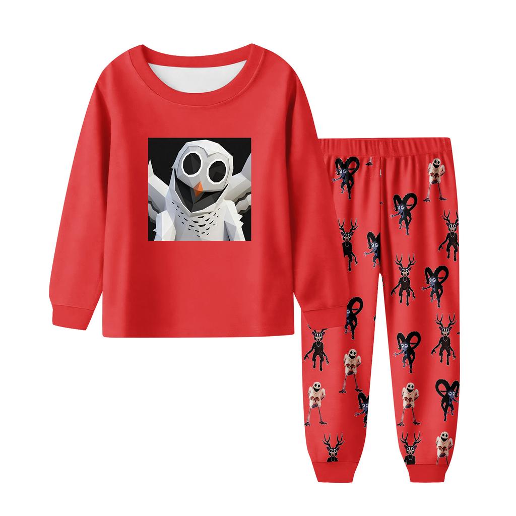 Children's Fashion Suit Skirt Round Neck Long Sleeve Top Pants