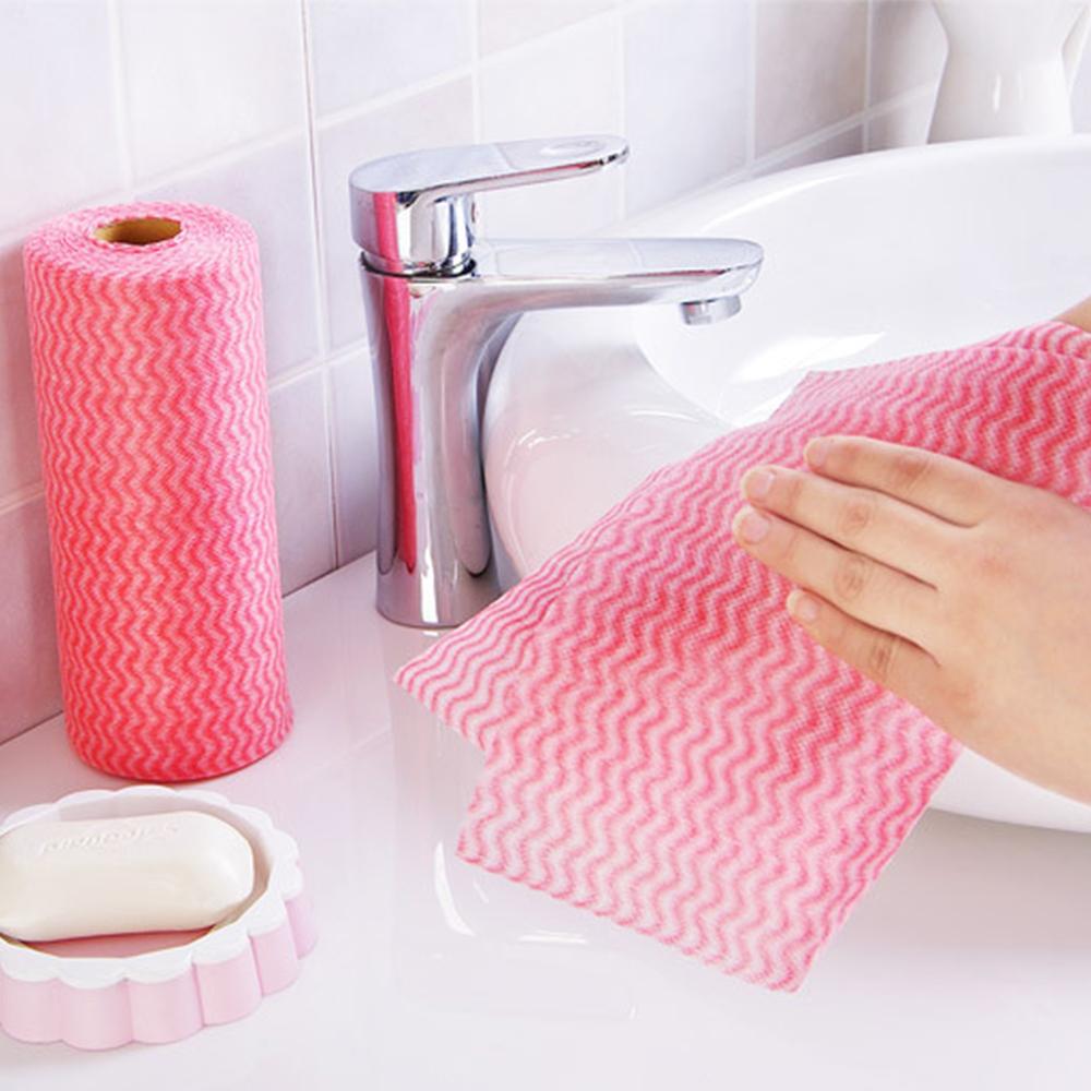 50 Unidades/Rollo Toallas de Limpieza Reutilizables Paño de Limpieza Trapos de Cocina Papel de Cocina Práctico Duradero Multiusos Suministros para el Hogar
