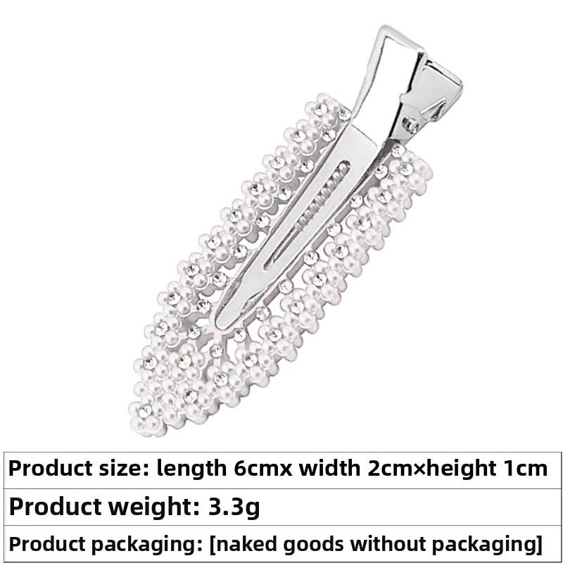 Geometric Metal Hair Side Clip Seamless Women Hairpins Plastic Rhinestone Leaf Hair Clips Solid Romantic Party Hair Decorations