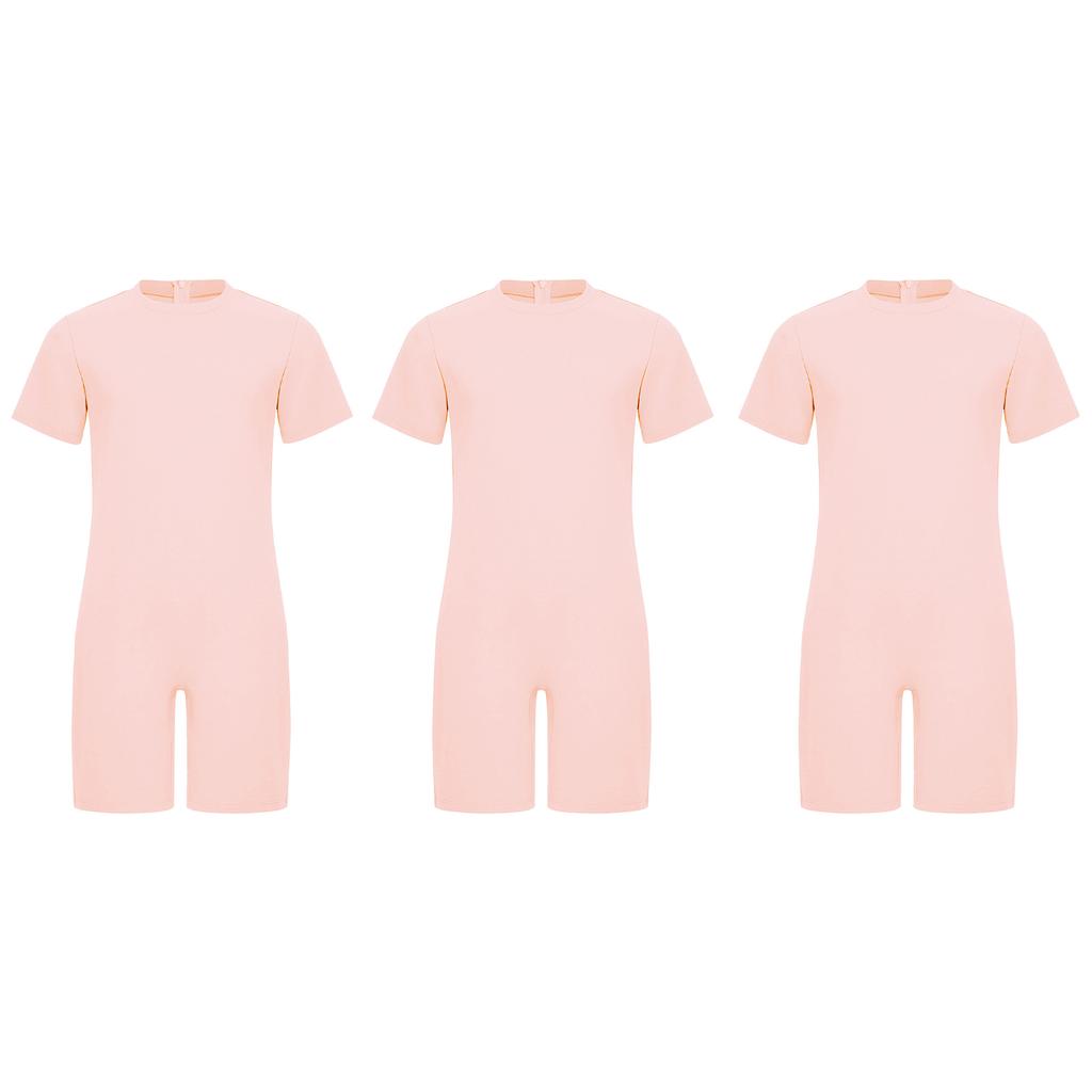 3 Stuks Jongens Adaptieve Bodysuit Speciale Behoeften Makkelijk Aan te Trekken Verborgen Rits op de Rug Korte Mouwen Jumpsuit