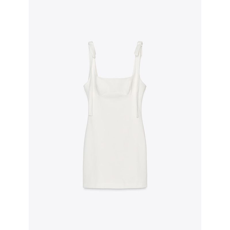 Za2025 Summer New Women Clothes Sexy Sling Bowknot Decoration Small Plaid Short Dress 2180305 047