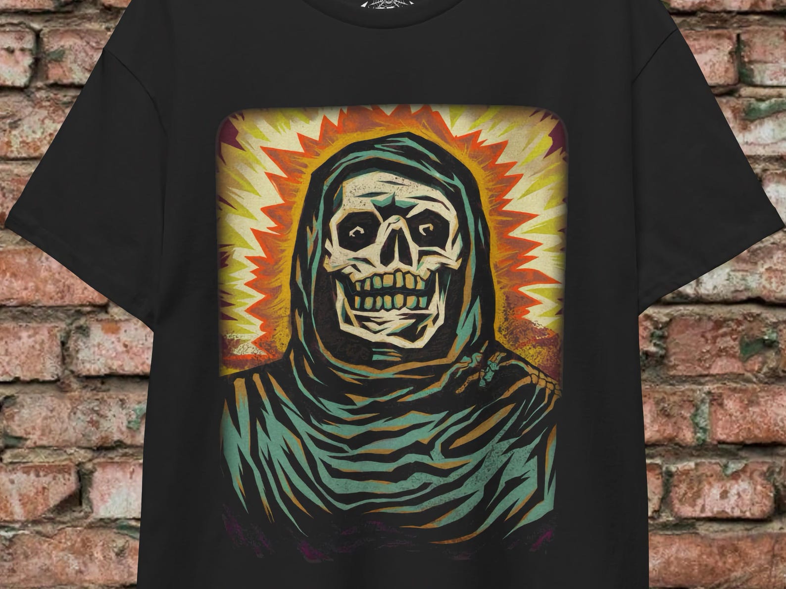 Skull Punk Shirt Horror T-shirt Comic Book Skeleton Tee Death Graphic Tee Goth Metalhead Shirt Grunge Skull Tee Halloween Horror Gift 3XL