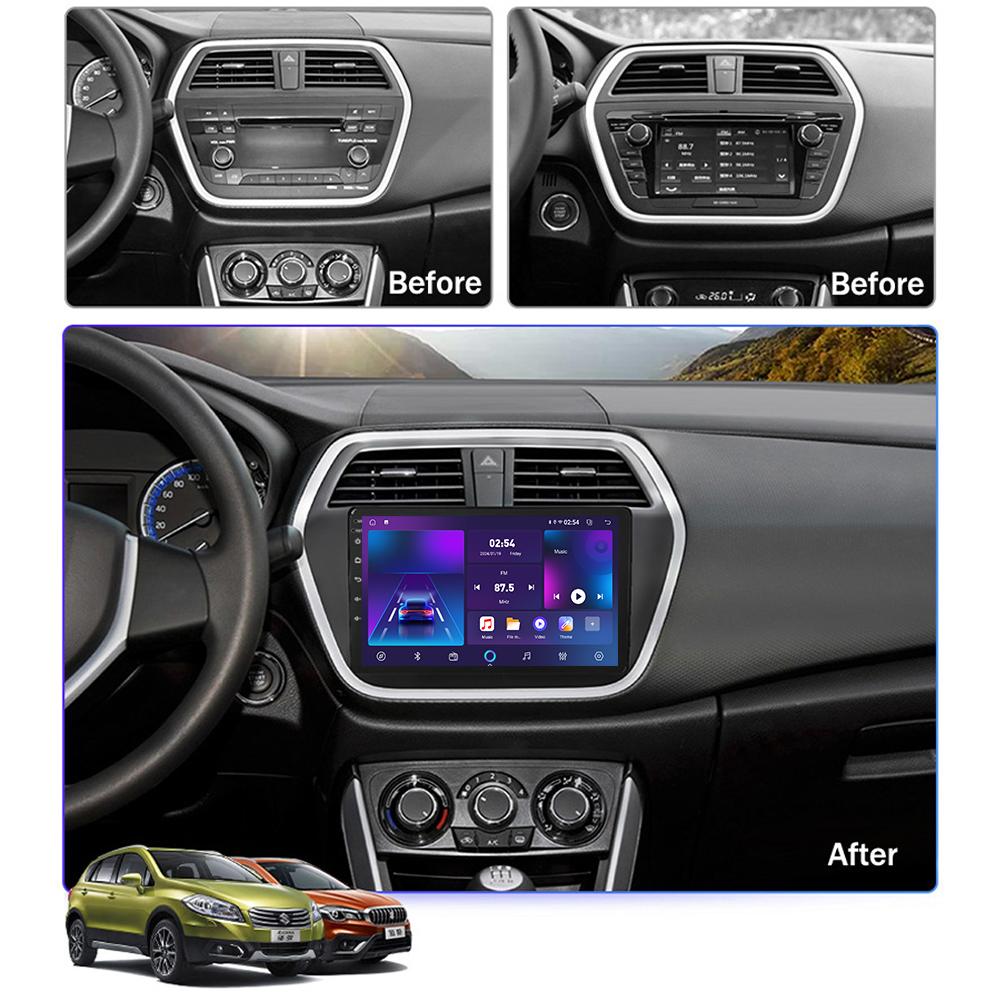 Android Car-Play Car Radio For Suzuki SX4 2014-2021 Multimedia Player Head Unit Stereo GPS Navigation BT WIFI,2+64GB