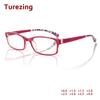 4 Pack Presbyopia Eyeglasses Stylish Printed Frames Presbyterian Glasses Square Shaped High Definition Optical Lenses for Ladies Diopter Glasses