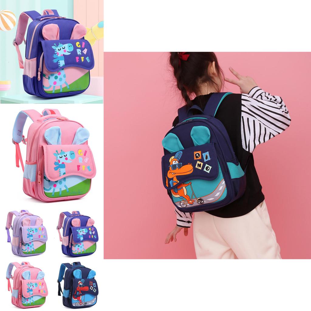 Trendy Cute Giraffe Backpack For Toddlers Durable Nylon And Comfortable Fit Preschool Bag