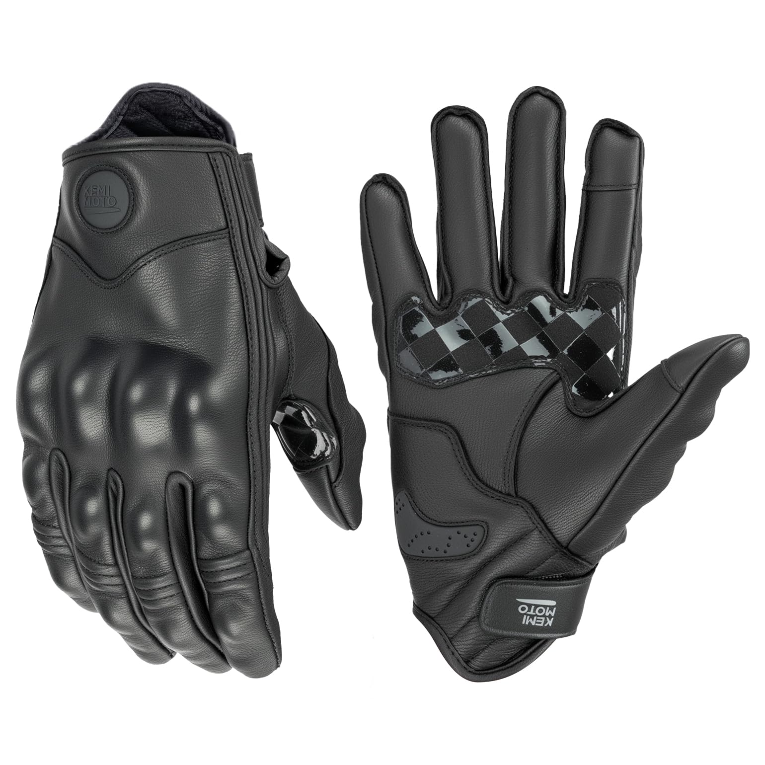 

KEMIMOTO Мотоциклетные перчатки из овчины для смартфона и KM8032, Кожаные, Водоотталкивающие, Совместимые, Мужские Женские, Весна, Лето, Осень, Осень, чёрный