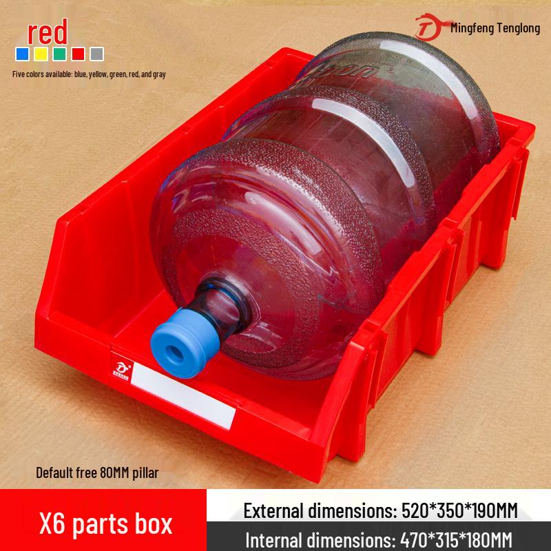 Angled Entry Heavy-Duty Plastic Storage and Organizer Box for Components and Hardware