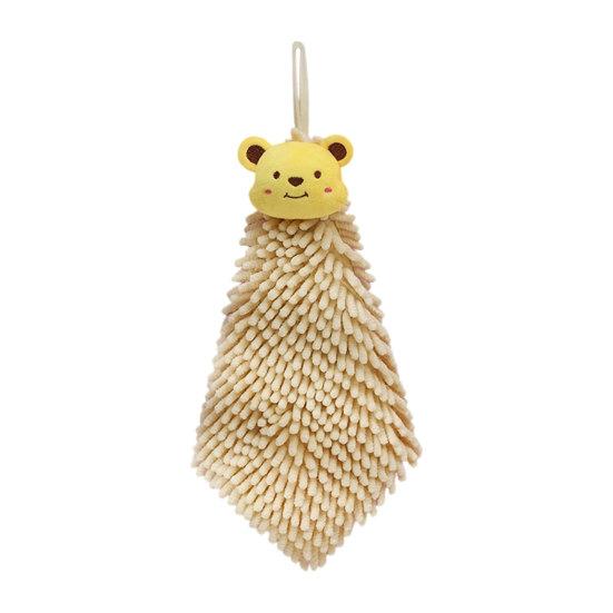 Fast Drying Hand Towel for Kitchen Soft Absorbent Quick Dry Towel with Hanging String жёлтый
