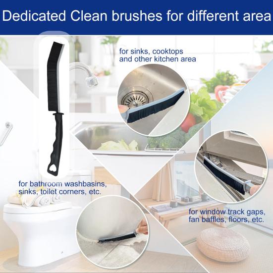 6Pcs Gap Cleaning Brush Flexible Durable Ergonomic Handle Crevice Cleaning Brush