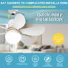 30W Small Modern Ceiling Fan Light E27 Threaded Head Home Mute Mini Ceiling Fan Light for Kitchen Dining Room and Bedroom