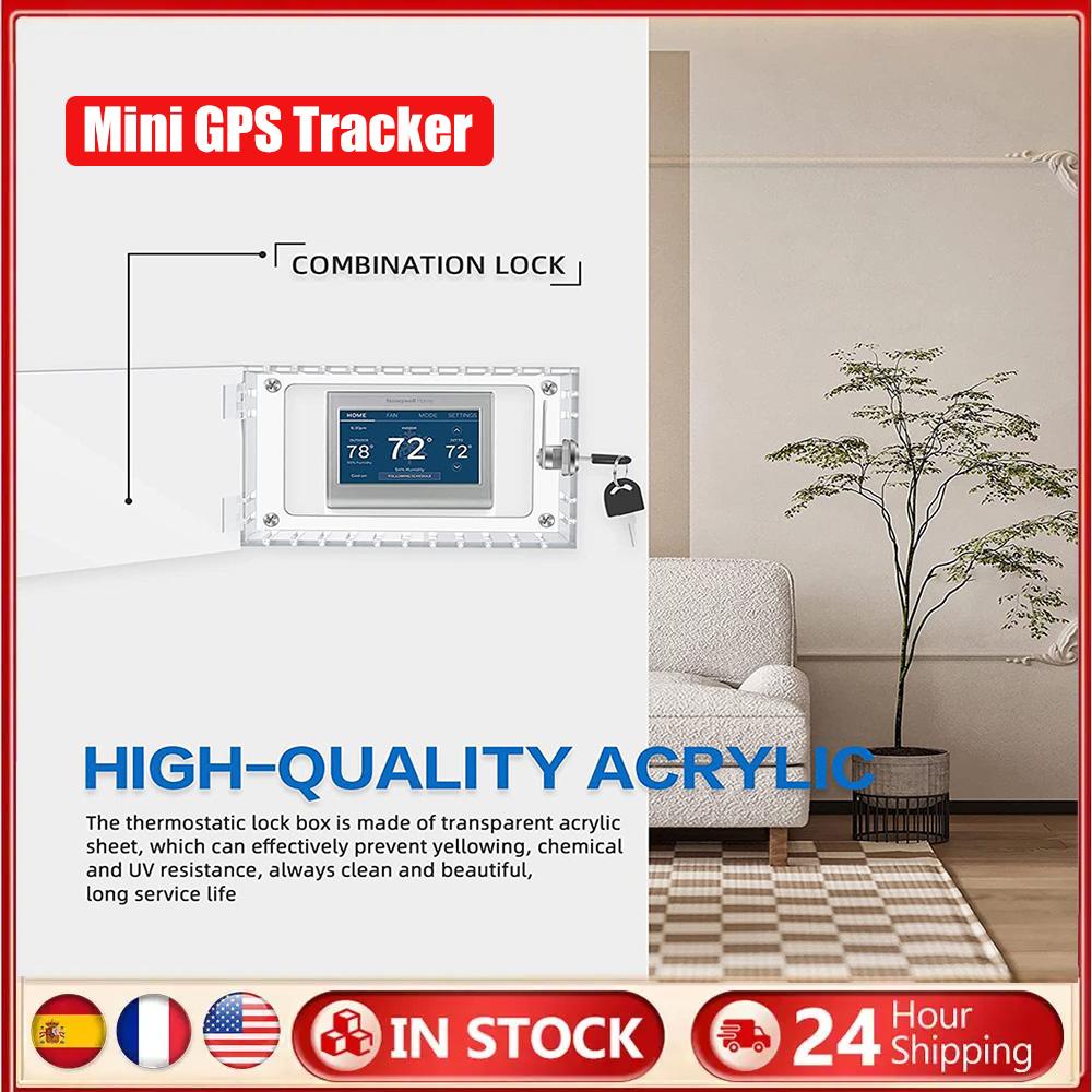 Thermostat Lock Box with Key Thermostat Guard Acrylic Large Thermostat Lock Box Cover AC Lock Box Cover for Thermostat on Wall