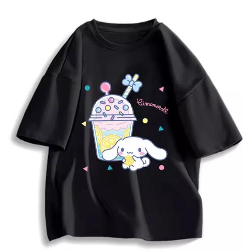 2026 New Fashion RoundNeck ShortSleeve TShirt Spring Summer Sanrio Cinnamoroll Women TShirt Cute Top Clothing