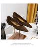 Korean Style Women's Wedge Heel Suede Pointed Toe Shoes - Comfortable & Versatile