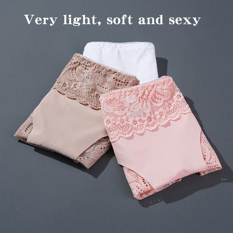Sexy Panties Women Lace Low-waist Briefs Female Comfortable Underwear Floral Solid Lingerie Underpants M-XL Girls Panty