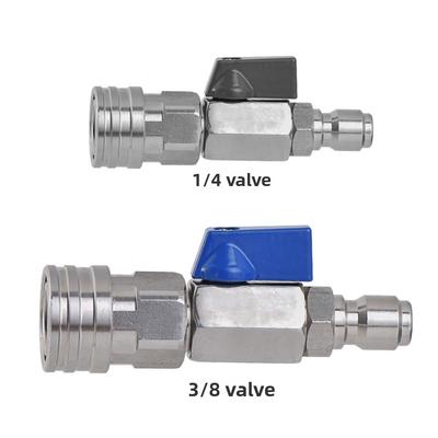Kit Robinet cu Bilă pentru Spălător cu Presiune Înaltă Cu Conector Rapid de 3/8 sau 1/4 Inch pentru Controlul Debitului de Apă al Furtunului Spălătorului