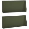 Retaining Wall 2 Pcs 100 X 12 X 40 Cm Steel Olive Green