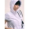 Hooded Short Sleeve Windbreaker Jumper White