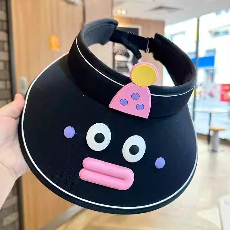Lovely Quirky Sausage Mouth Sun Hat For Kids Foldable Wide Brim Sun Hat Uv Protection