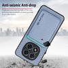 For Xiaomi Redmi Note 14 Pro 5G/Poco X7 5G Case Carbon Fiber Leather Back Cover with Detachable Card Bag